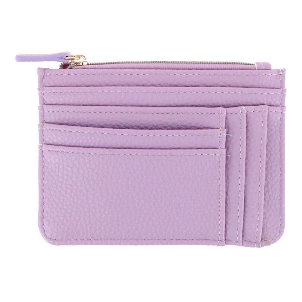 Julia Buxton Women's Colorful Premium Faux Leather Slot Coin Case Purse
